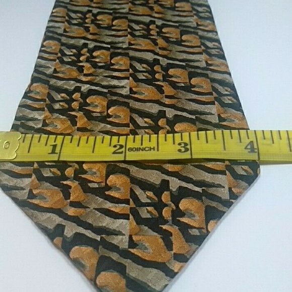 Mens Neck Tie Fall Season Colors Imported 100%Silk - Picture 4 of 5